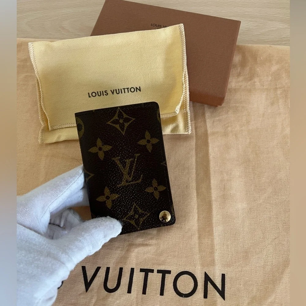 Louis Vuitton Multi Card Holder Dust Bag,Box Unisex EUC 2002